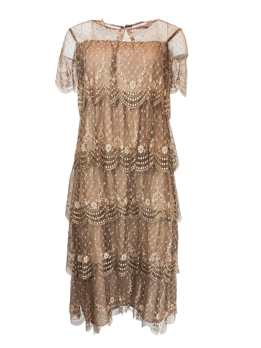 Rina Di Montella Tiered Lace Dress