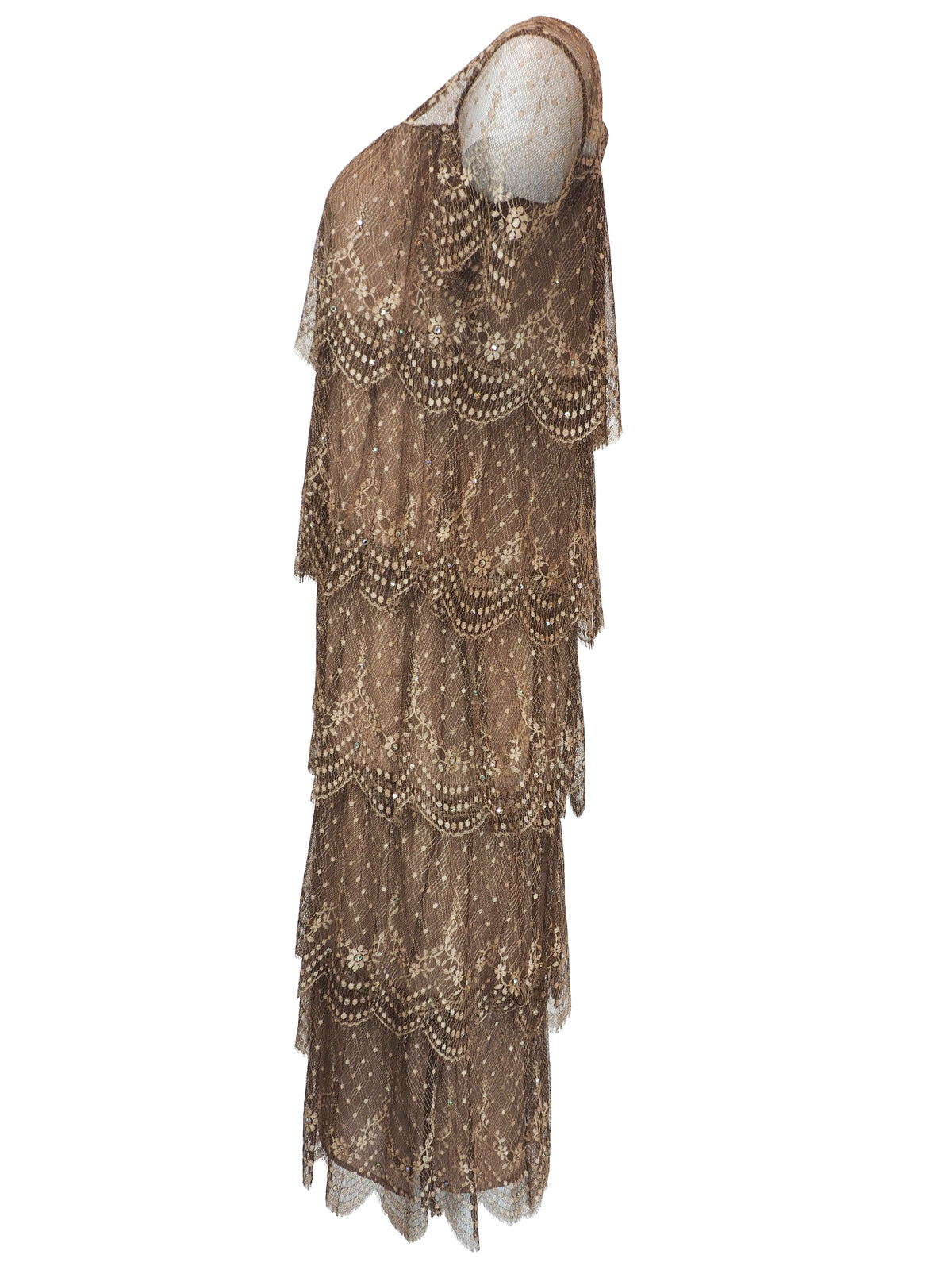 Rina Di Montella Tiered Lace Dress