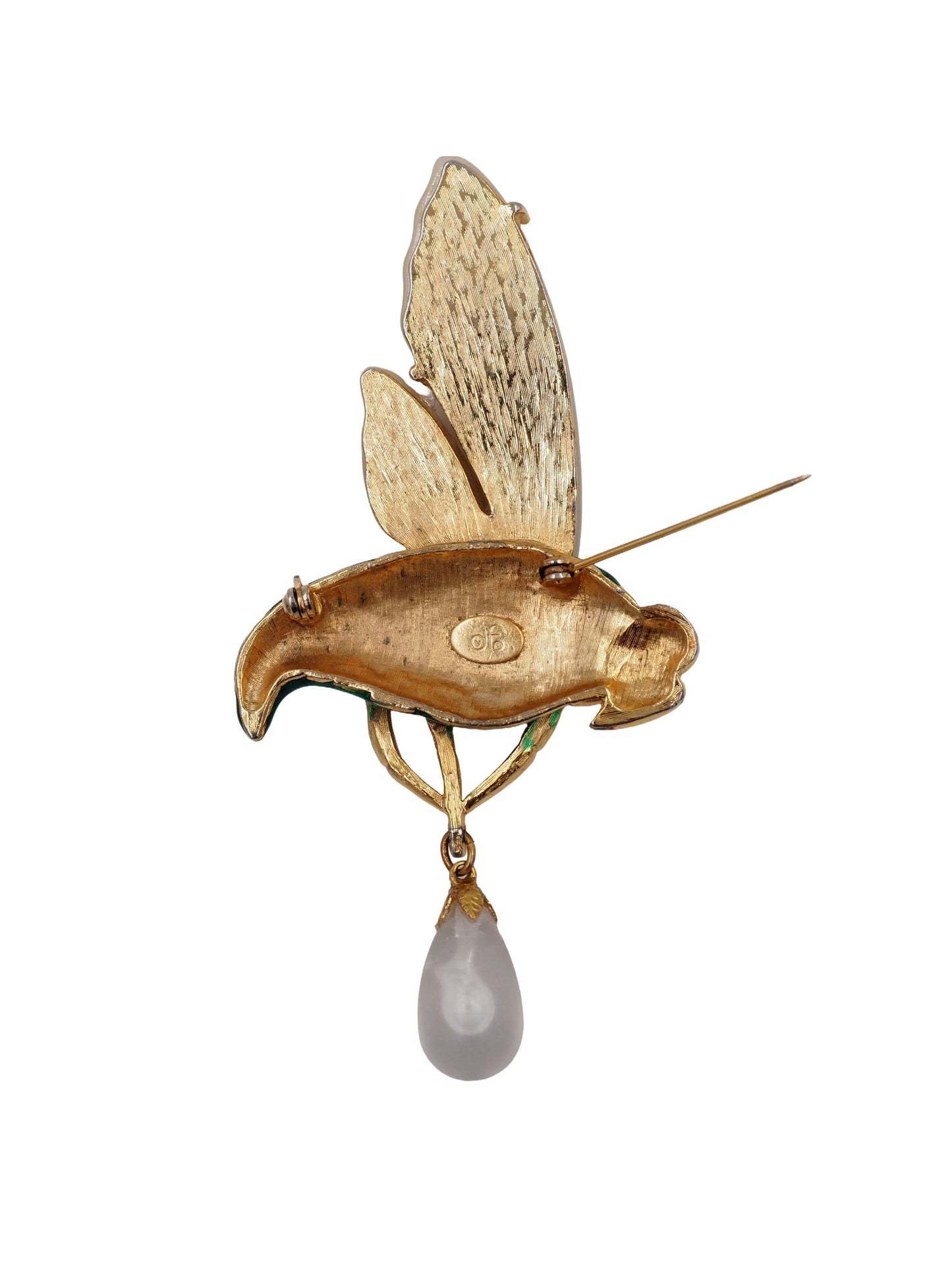 Green Hornet Enamel Brooch