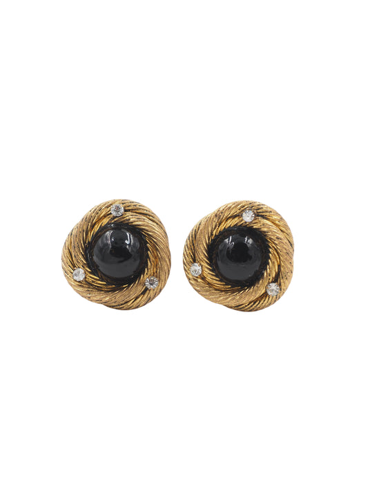 chanel bronze earrings 