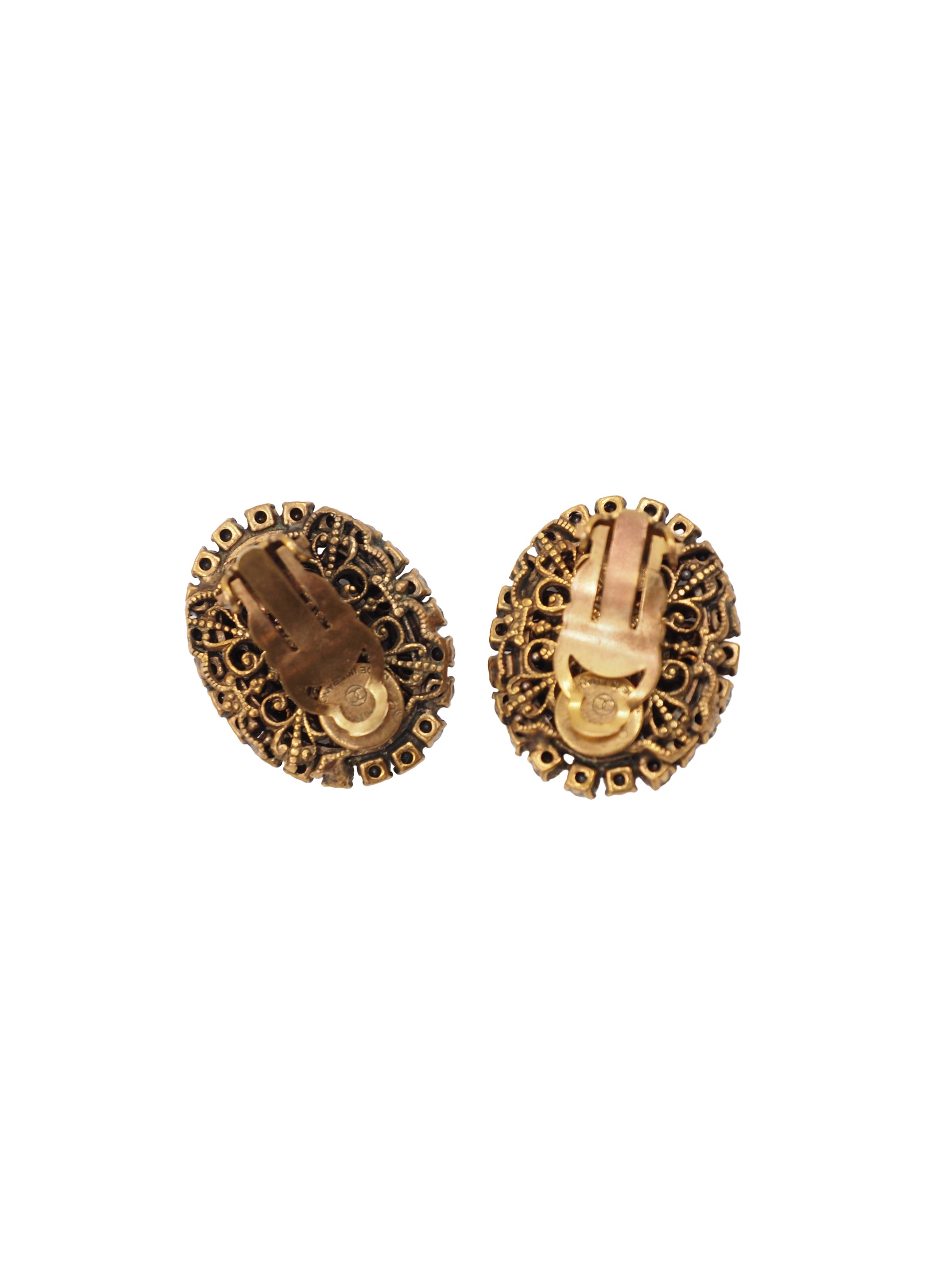 chanel clip on earrings 