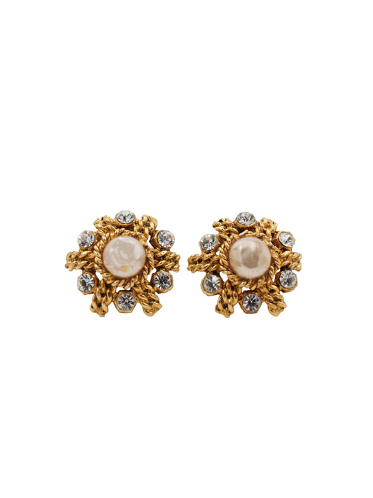 chanel gold earrings 