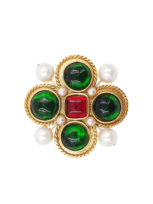 chanel gripoix brooch 