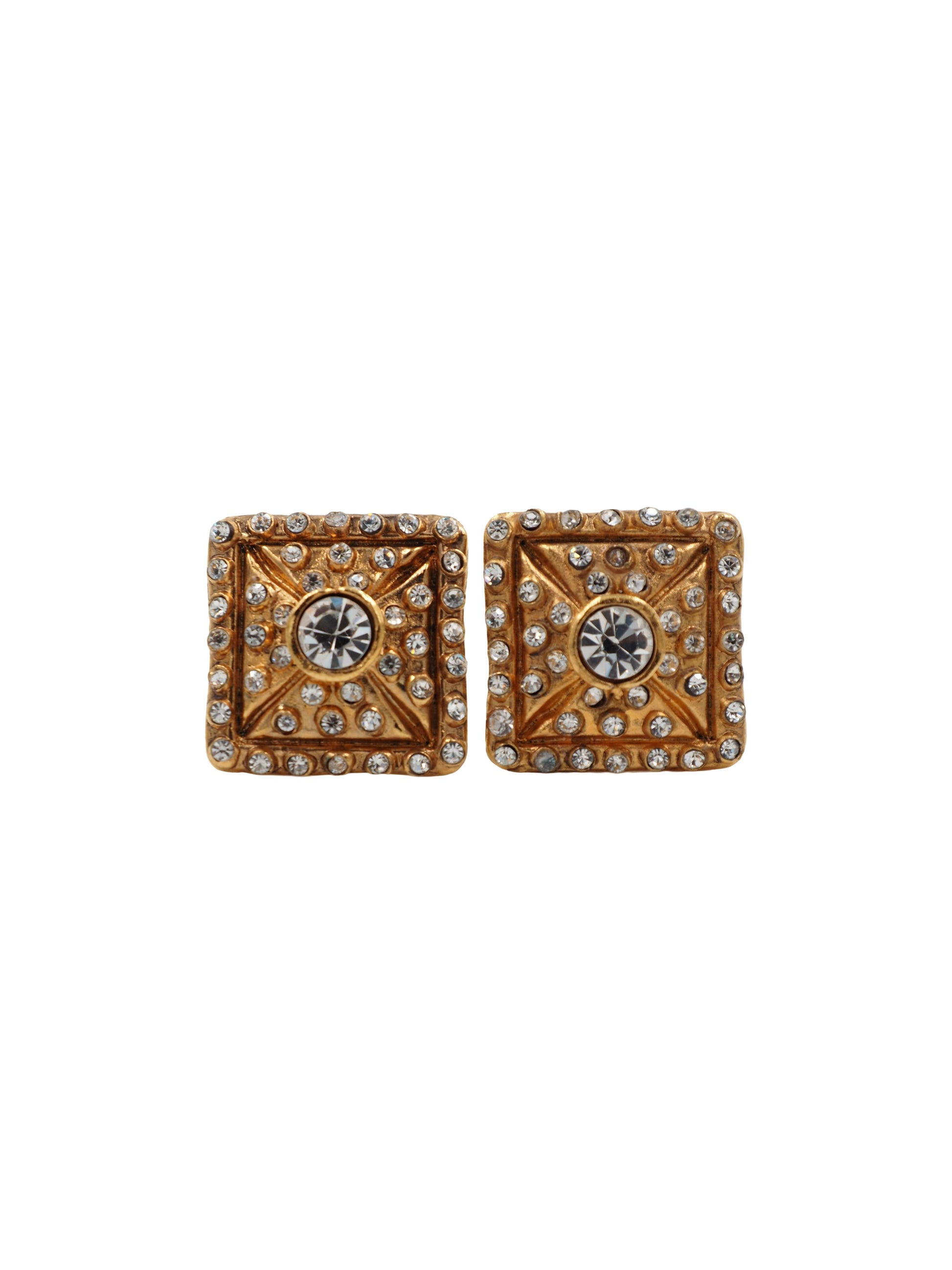chanel square earrings 