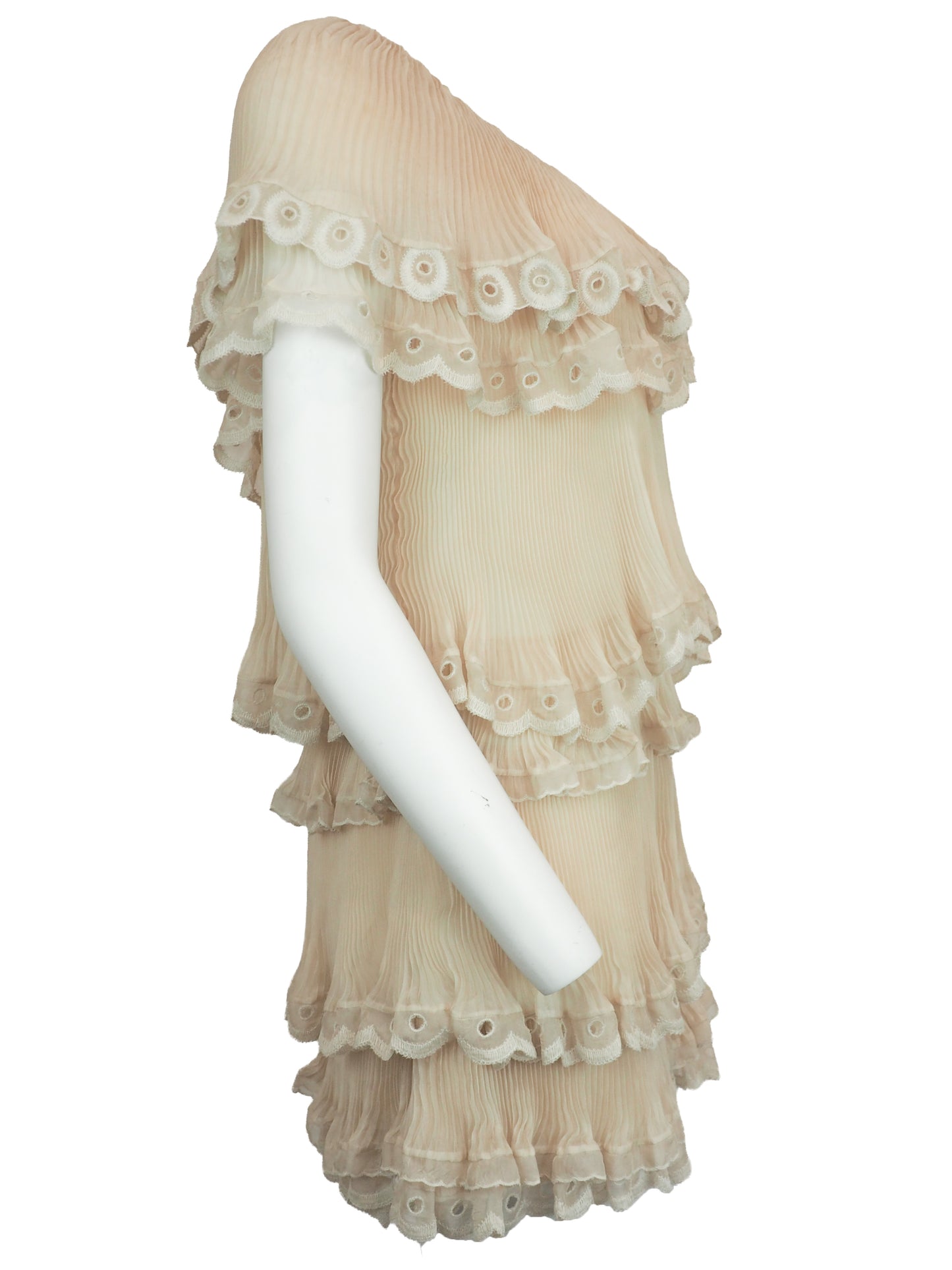 Chloé S/S 2017 Pleated Tiered Dress