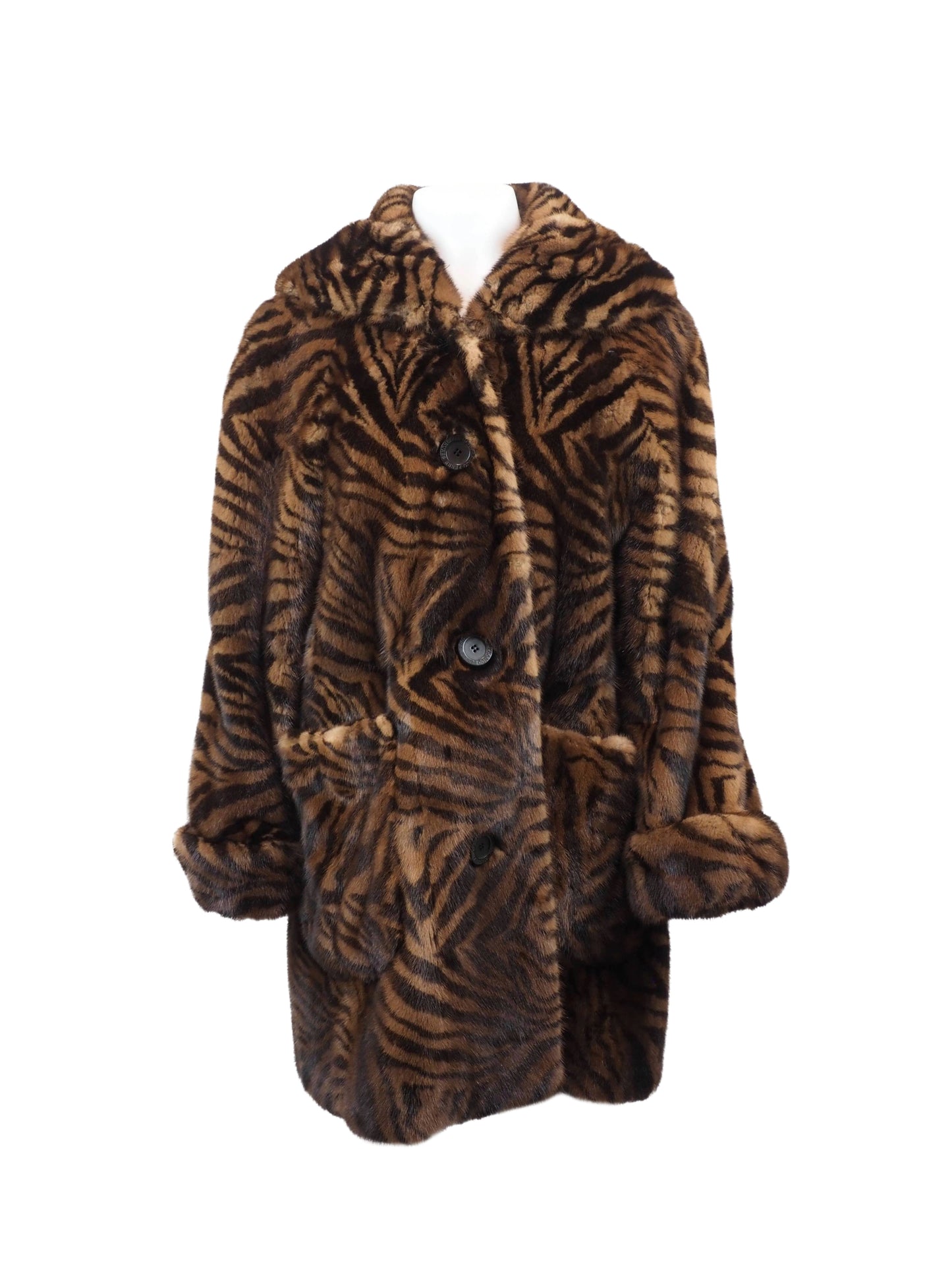 Gianfranco Ferre Animal Print Fur Coat
