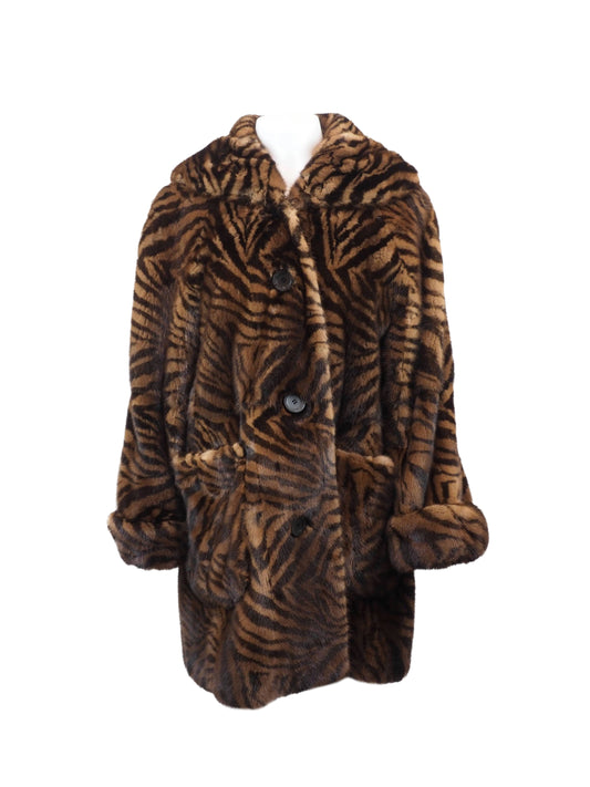 Gianfranco Ferre Animal Print Fur Coat