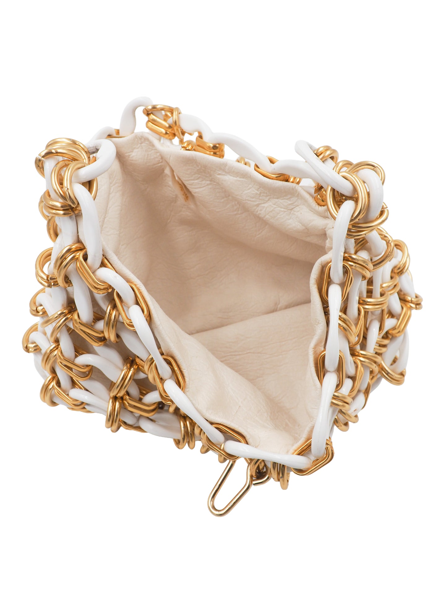 White/Gold Chainmail Purse