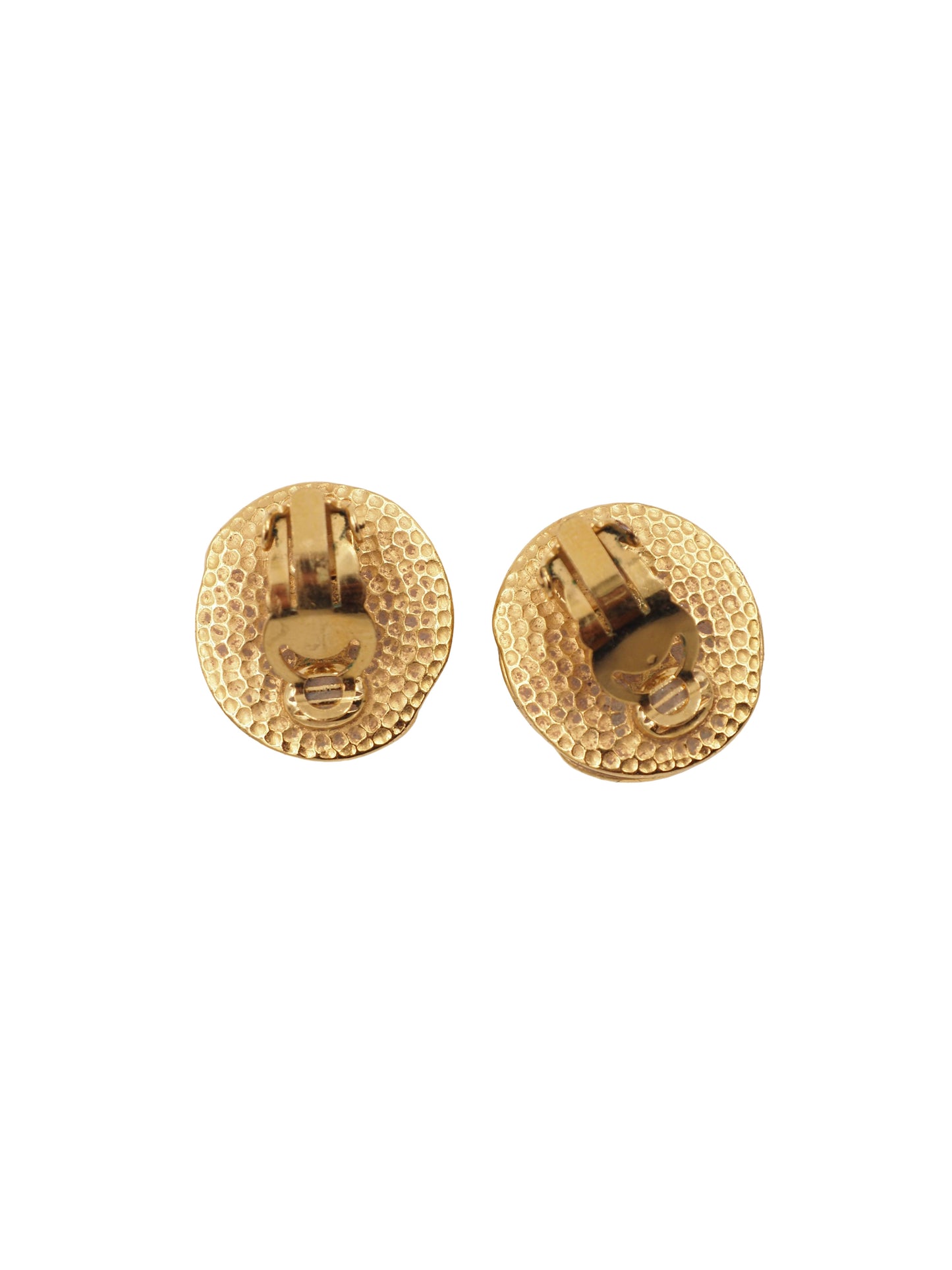 green and gold chanel earrings 