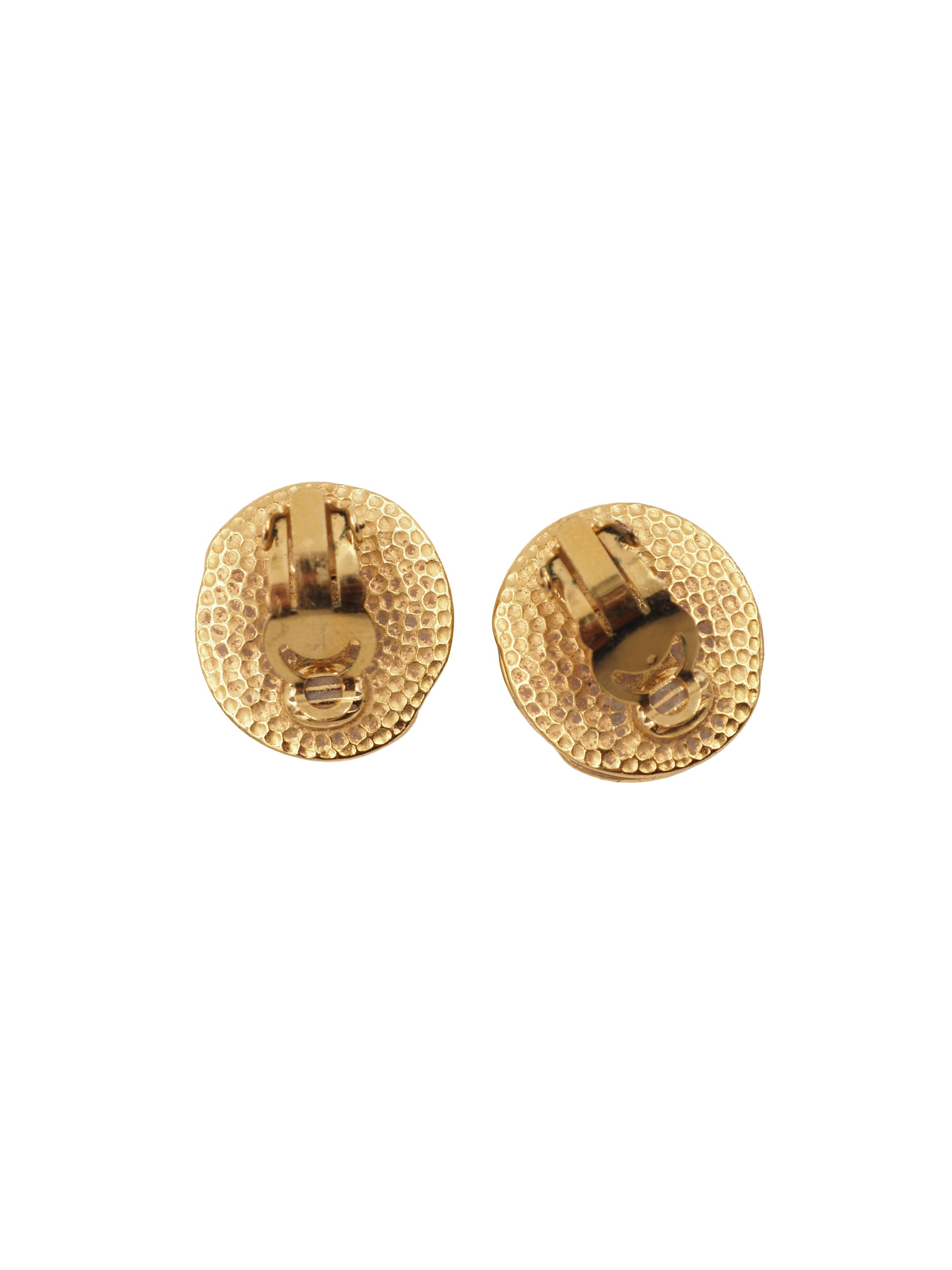 green and gold chanel earrings 