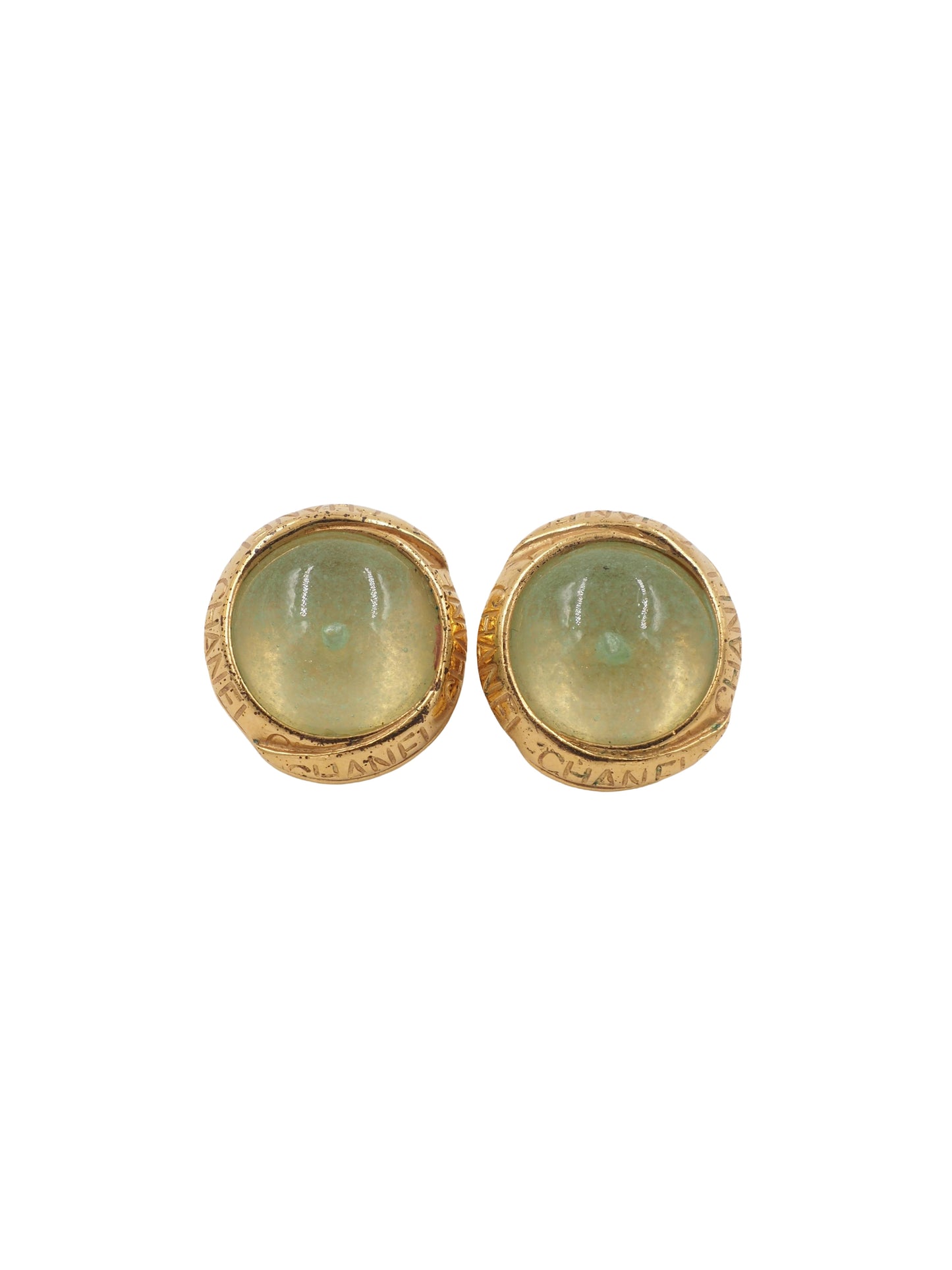 green chanel earrings 