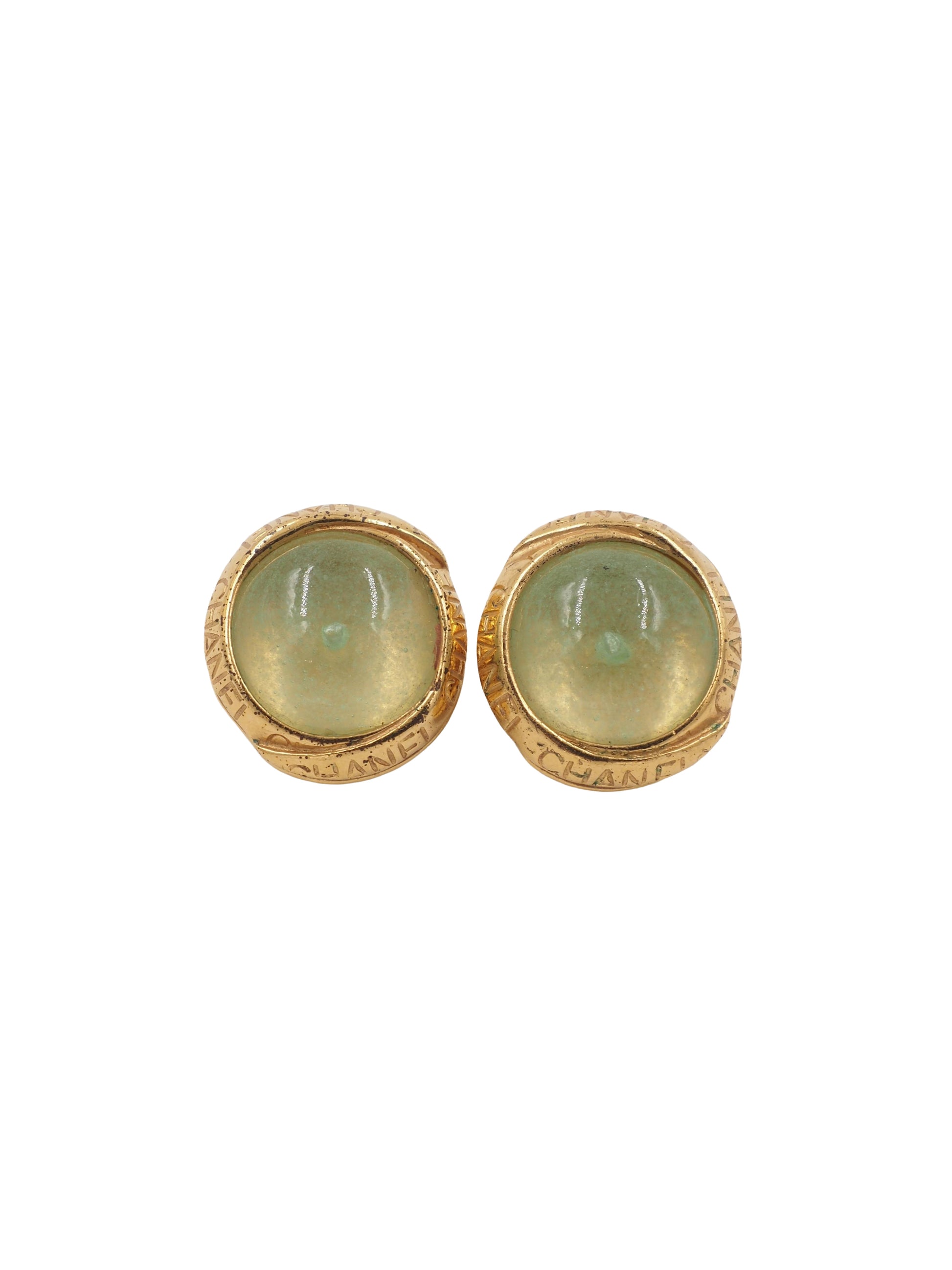 green chanel earrings 