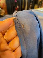 Load image into Gallery viewer, Blue Silk Gown with Back Rosettes
