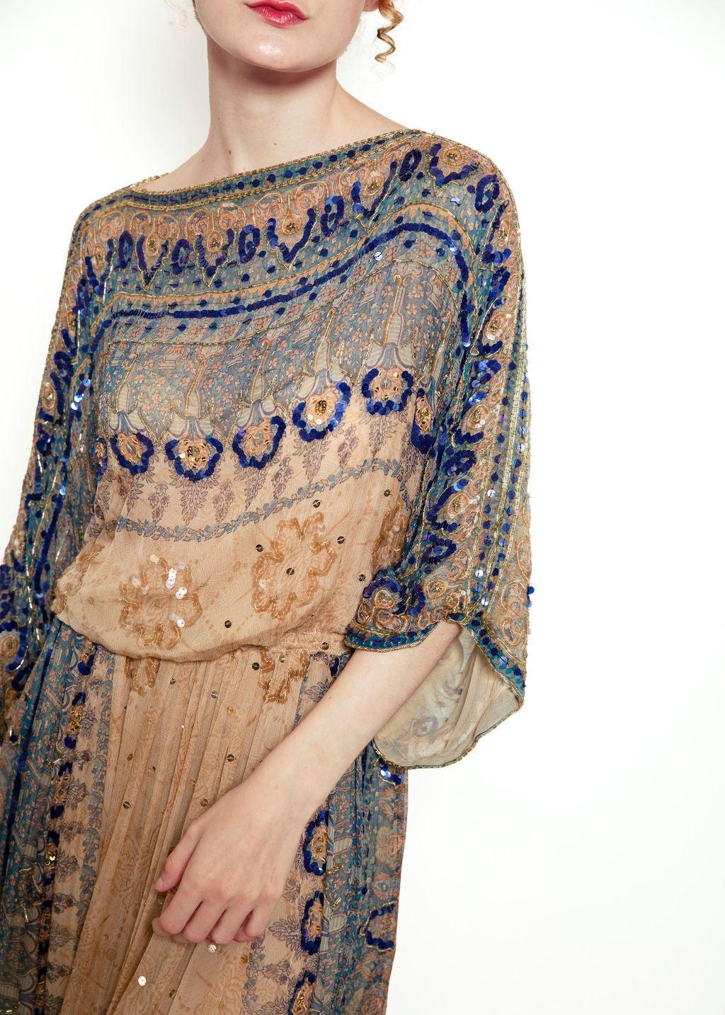 Judith Ann Indian Silk & Sequin Dress