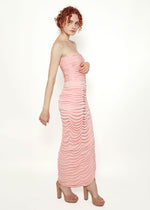 Load image into Gallery viewer, C Randall Brooks Pink Ruched Strapless Gown
