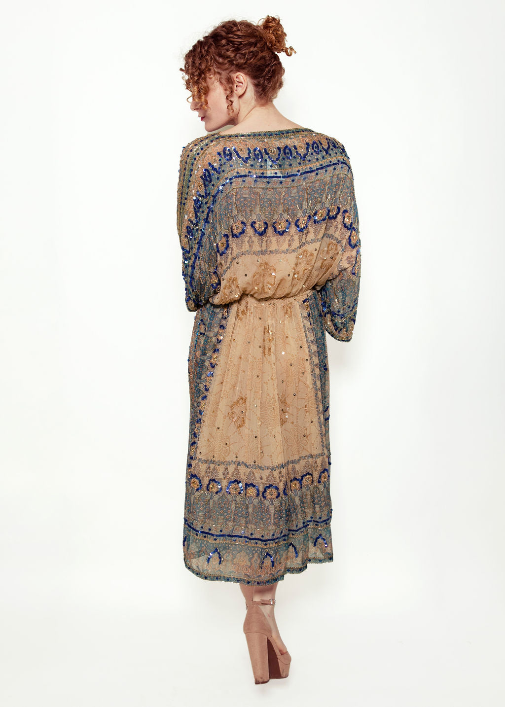 Judith Ann Indian Silk & Sequin Dress