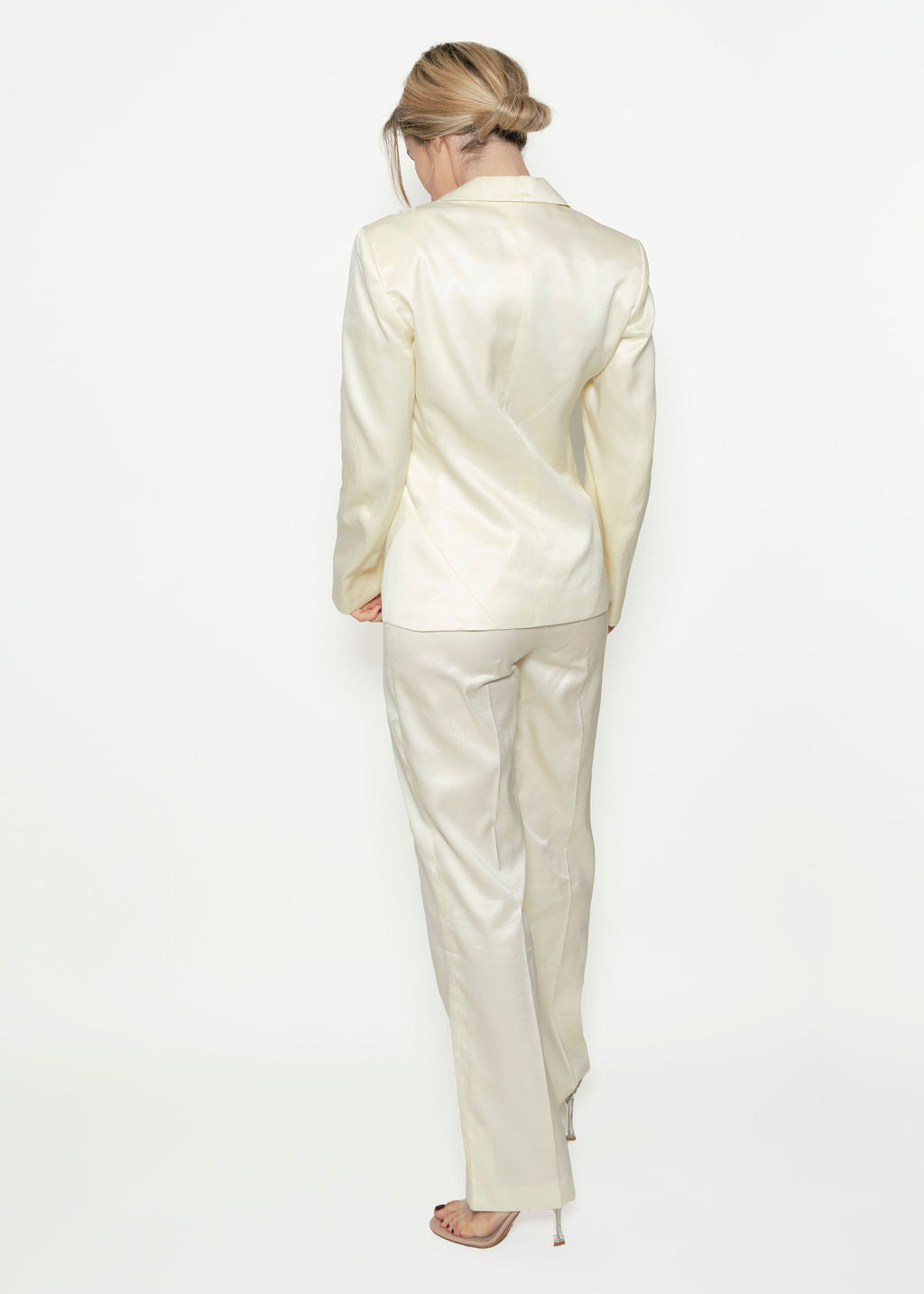 Versus by Versace Cream Satin Suit
