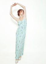 Load image into Gallery viewer, Jane Booke Blue Floral Low Back Slip Dress
