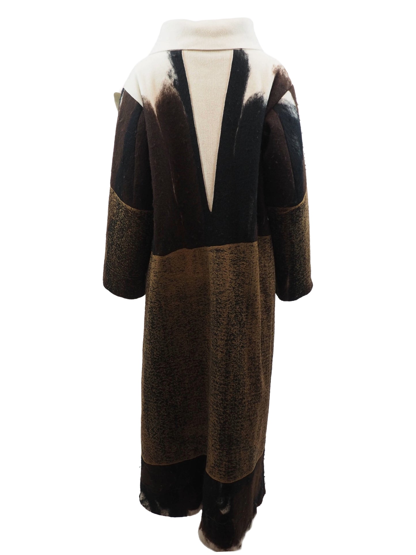 Issey Miyake Rare Full Length Brown Wool Coat