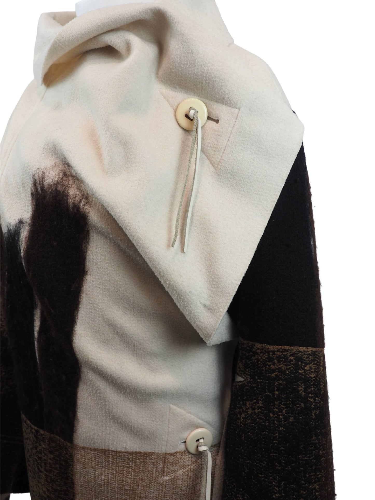 Issey Miyake Rare Full Length Brown Wool Coat