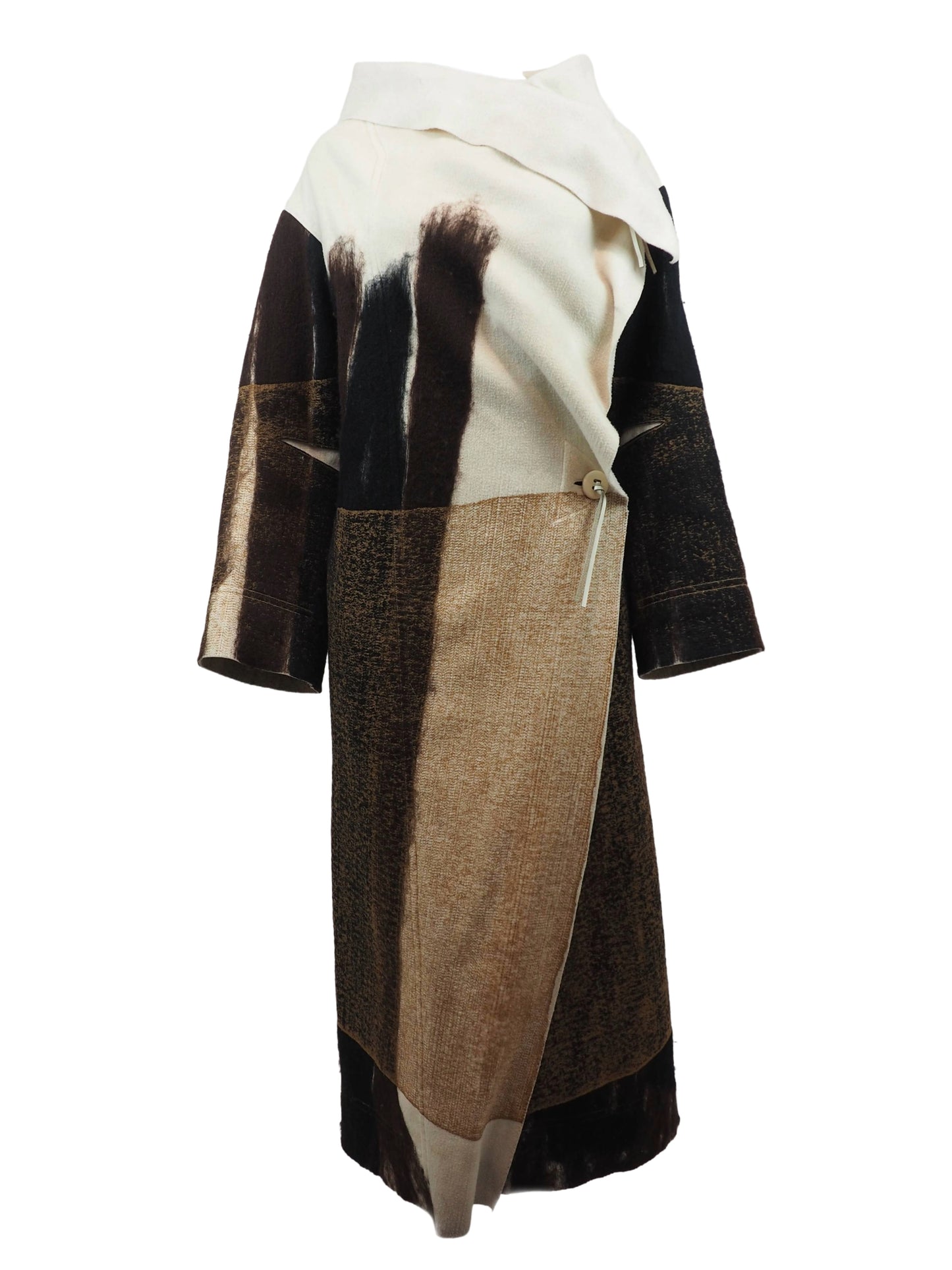 Issey Miyake Rare Full Length Brown Wool Coat