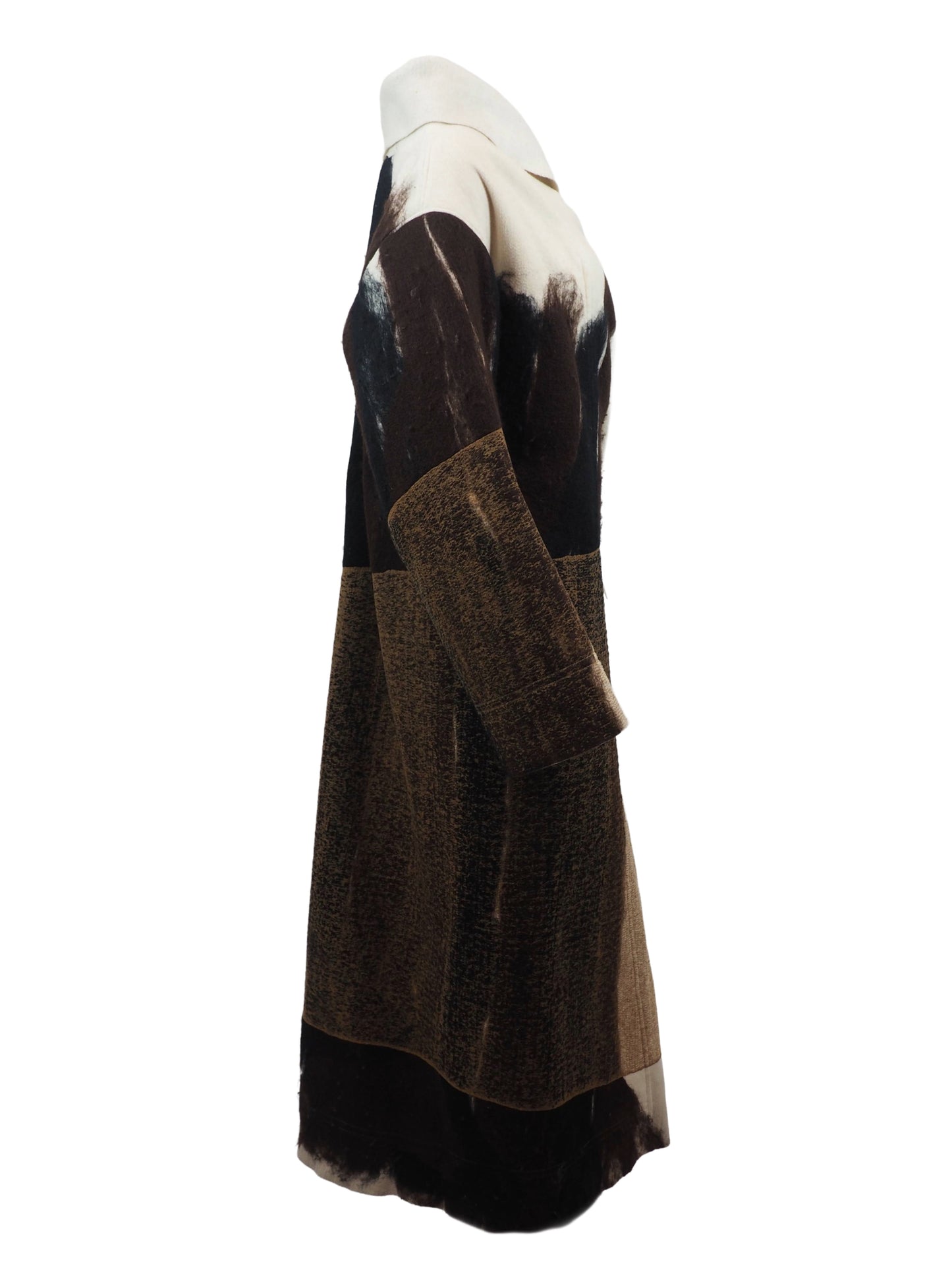 Issey Miyake Rare Full Length Brown Wool Coat