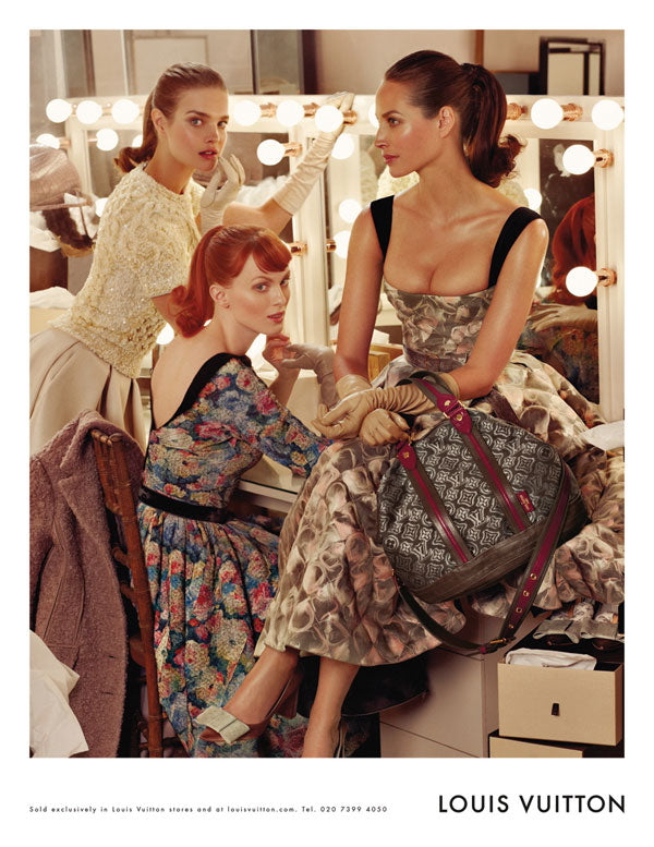 Louis Vuitton Fall 2010 Ad for Silk Quilted Cocktail Dress available at The Kit Vintage