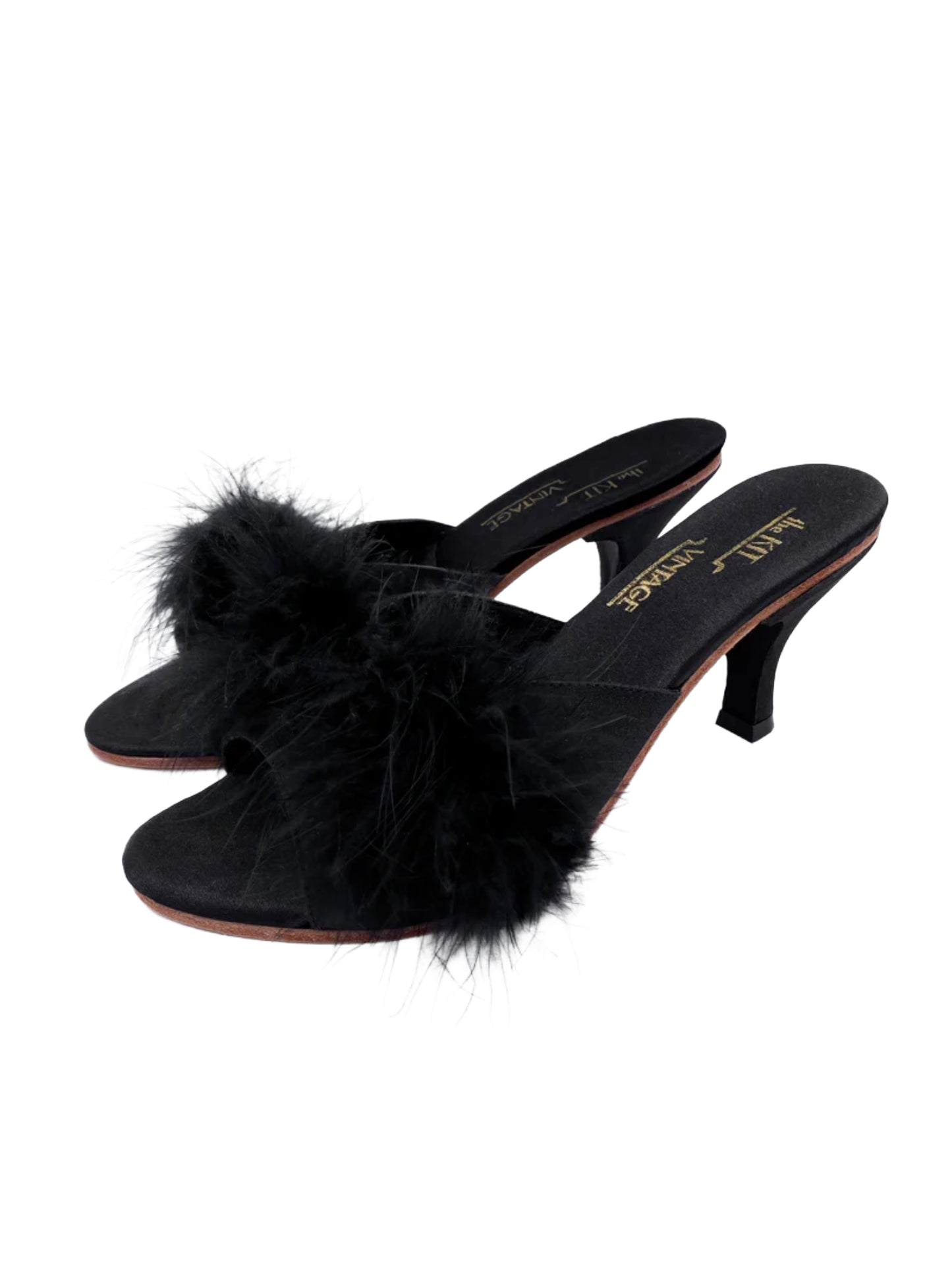 The Kit Vintage 1950's Style Marabou Feather Heel