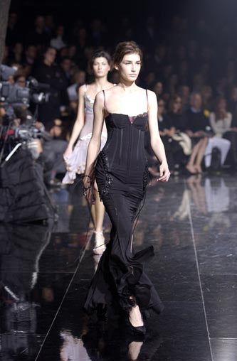 Dolce & Gabanna Black Fall 2003 Corset Dress