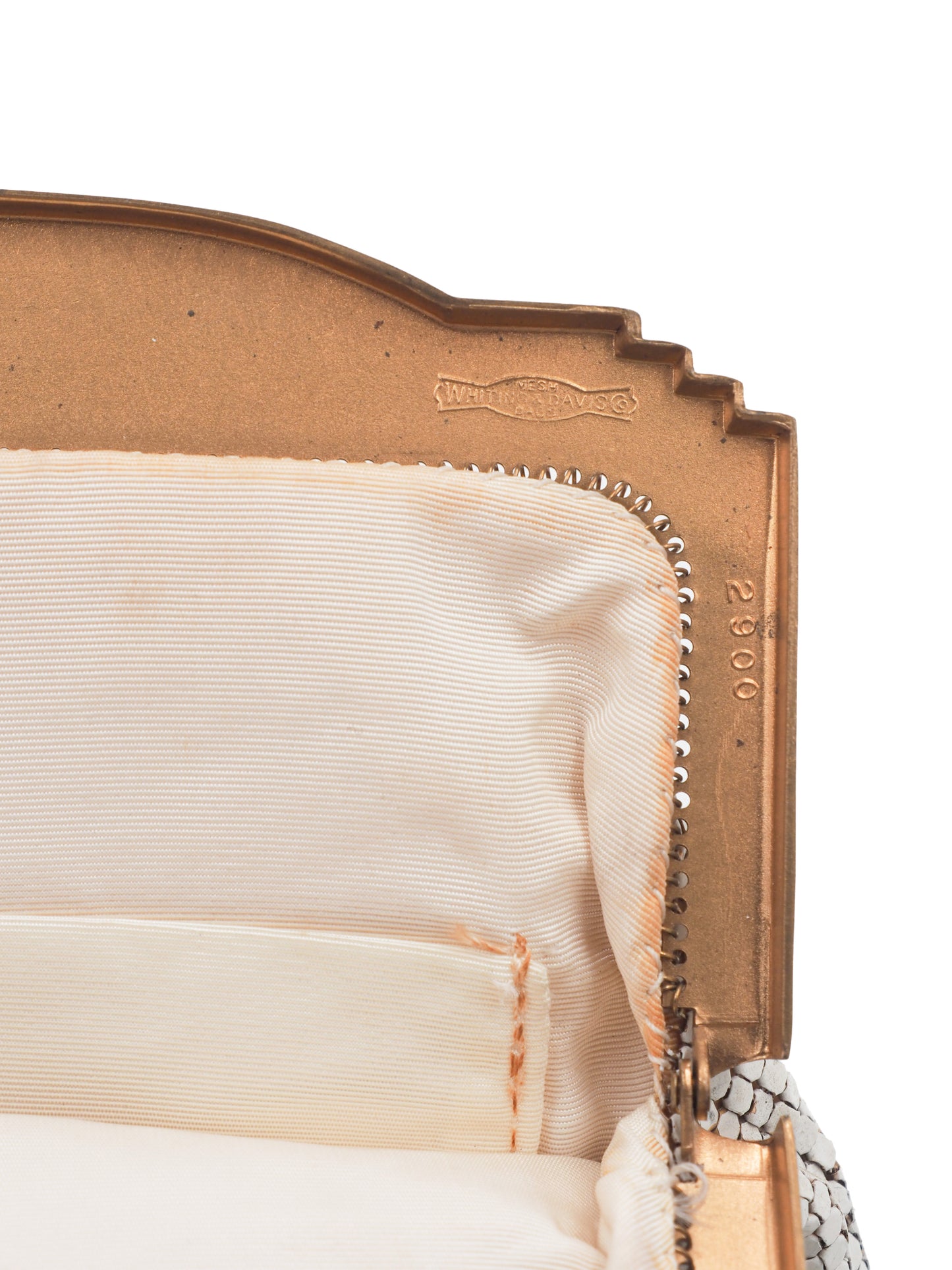 Whiting & Davis White Metal Mesh Purse