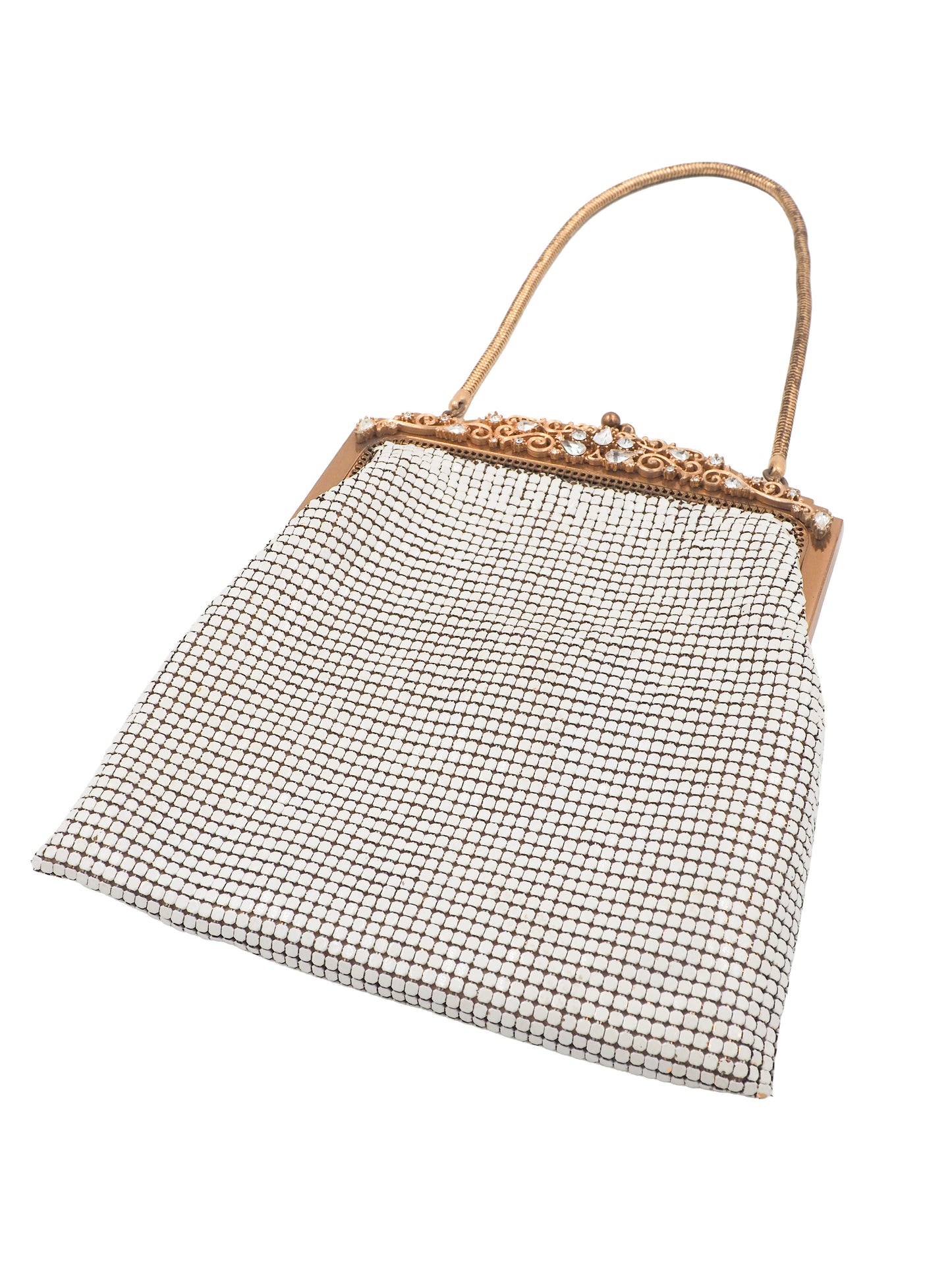 Whiting & Davis White Metal Mesh Purse