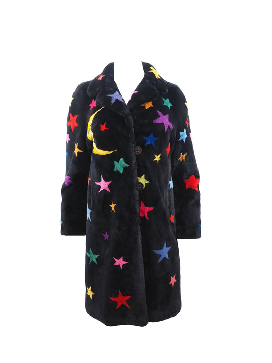 Zuki Beaver Coat with Stars