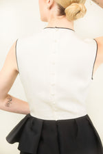 Load image into Gallery viewer, Christian Dior Cruise 2013 Black &amp; White Satin Dress
