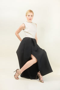 Christian Dior Cruise 2013 Black & White Satin Dress