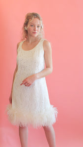 Lili Diamond Feather Hem Dress