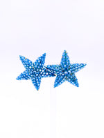 Load image into Gallery viewer, Richard Kerr Aqua Starfish Earrings

