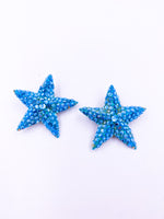 Load image into Gallery viewer, Richard Kerr Aqua Starfish Earrings
