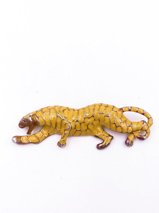 Yellow Panther Brooch