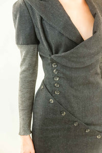 Alexander McQueen F/W 1996 Wool Button Dress