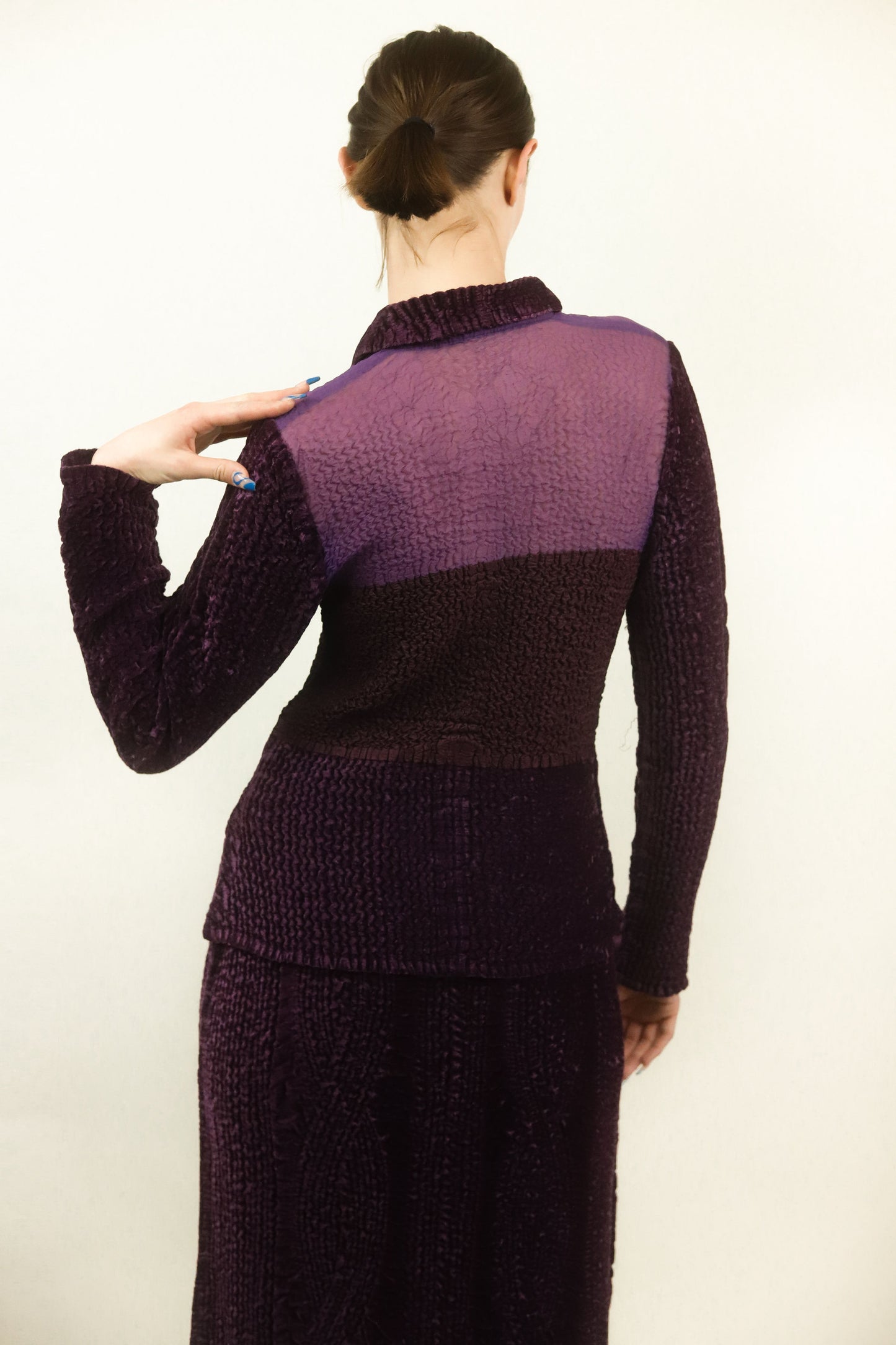 Yoshiki Hishinuma Purple Pleated Skirt Set