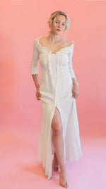 Load image into Gallery viewer, Jane Booke Linen Ruffle Gown
