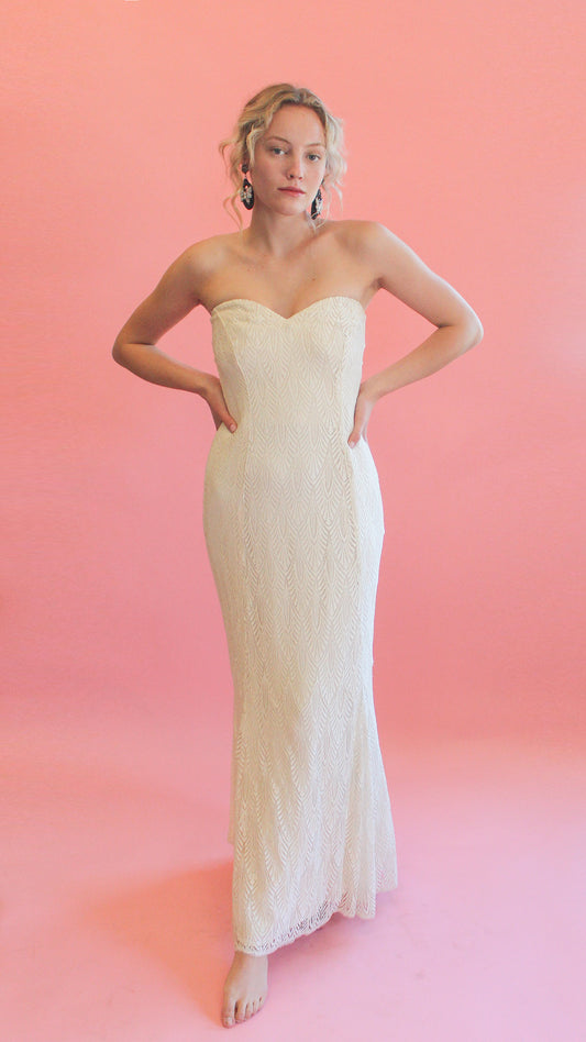 Givenchy Couture Strapless Lace Gown - The Kit Vintage