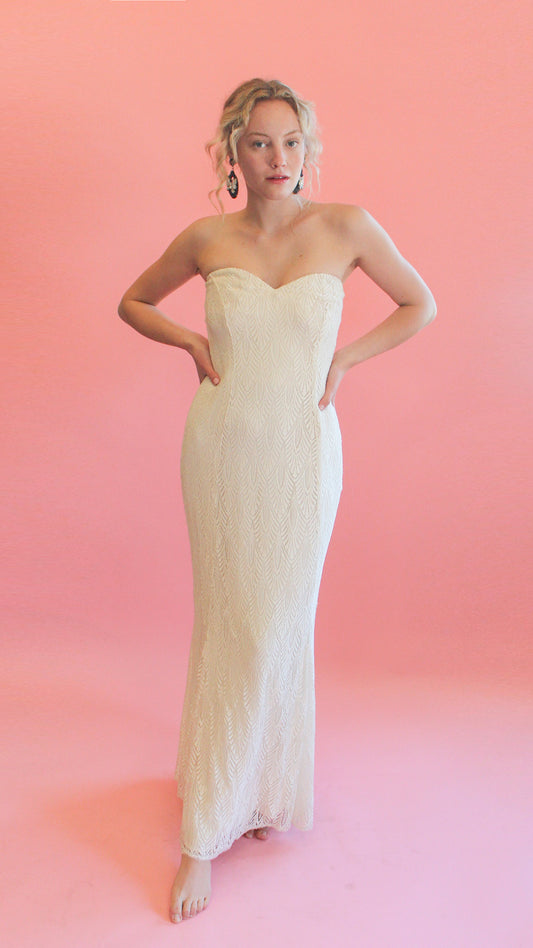 Givenchy Couture Strapless Lace Gown - The Kit Vintage