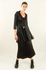 Load image into Gallery viewer, Yohji Yamamoto Silk Cross Back Skirt Set
