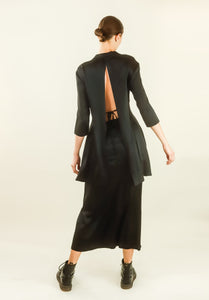 Yohji Yamamoto Silk Cross Back Skirt Set