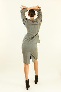 Yves Saint Laurent Herringbone Skirt Suit