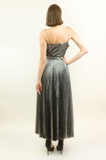 Load image into Gallery viewer, Adolfo Liquid Silver Skirt Set
