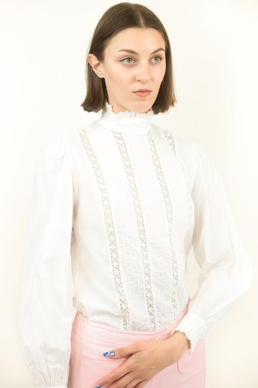 Laura Ashley Prairie Cotton Blouse - The Kit Vintage