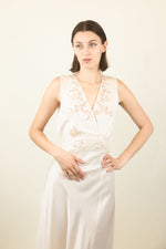 Load image into Gallery viewer, Ivory Silk and Lace Dress and Robe Set
