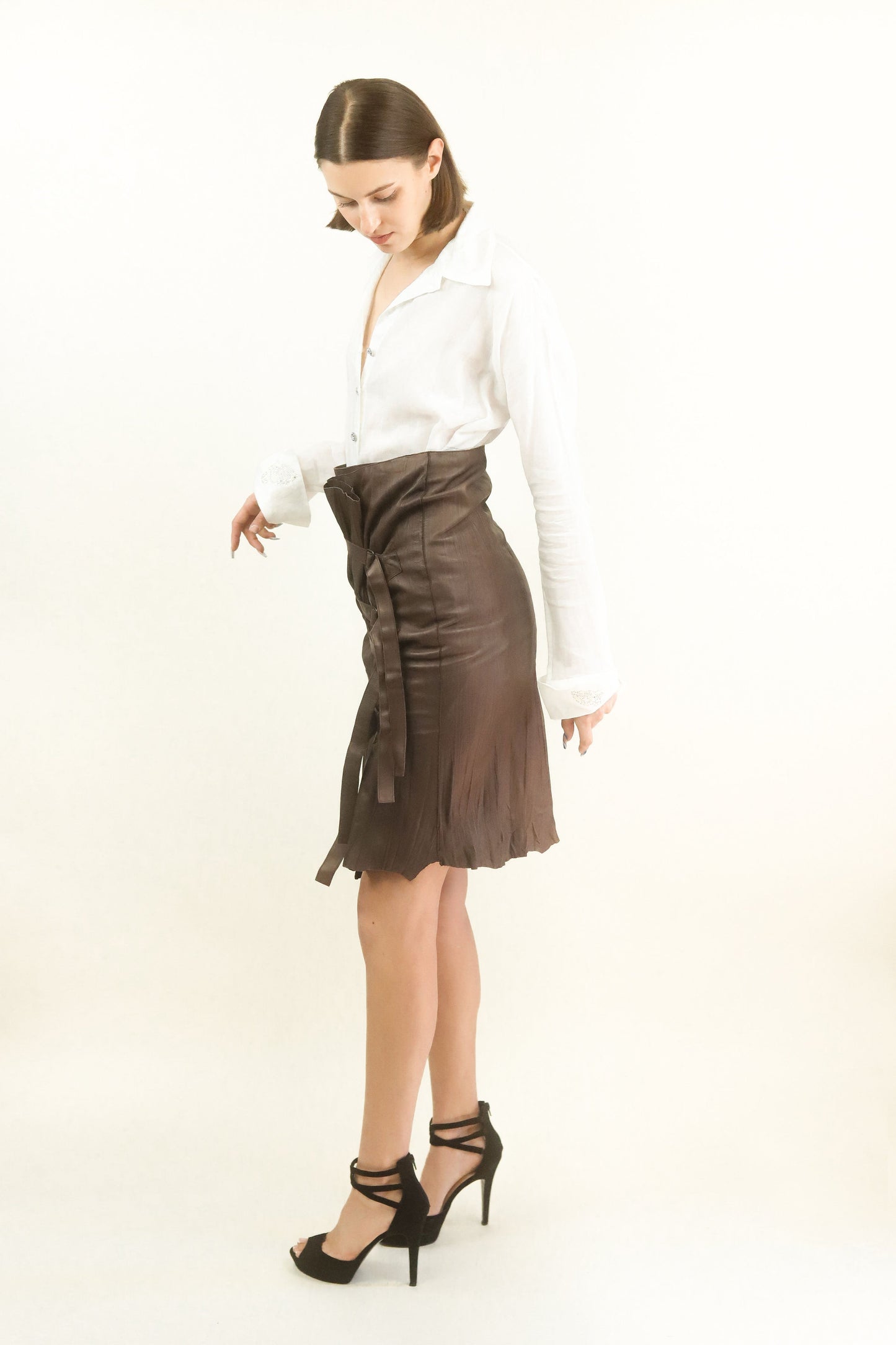 Jean Paul Gaultier Spring 2004 Leather Bondage Skirt